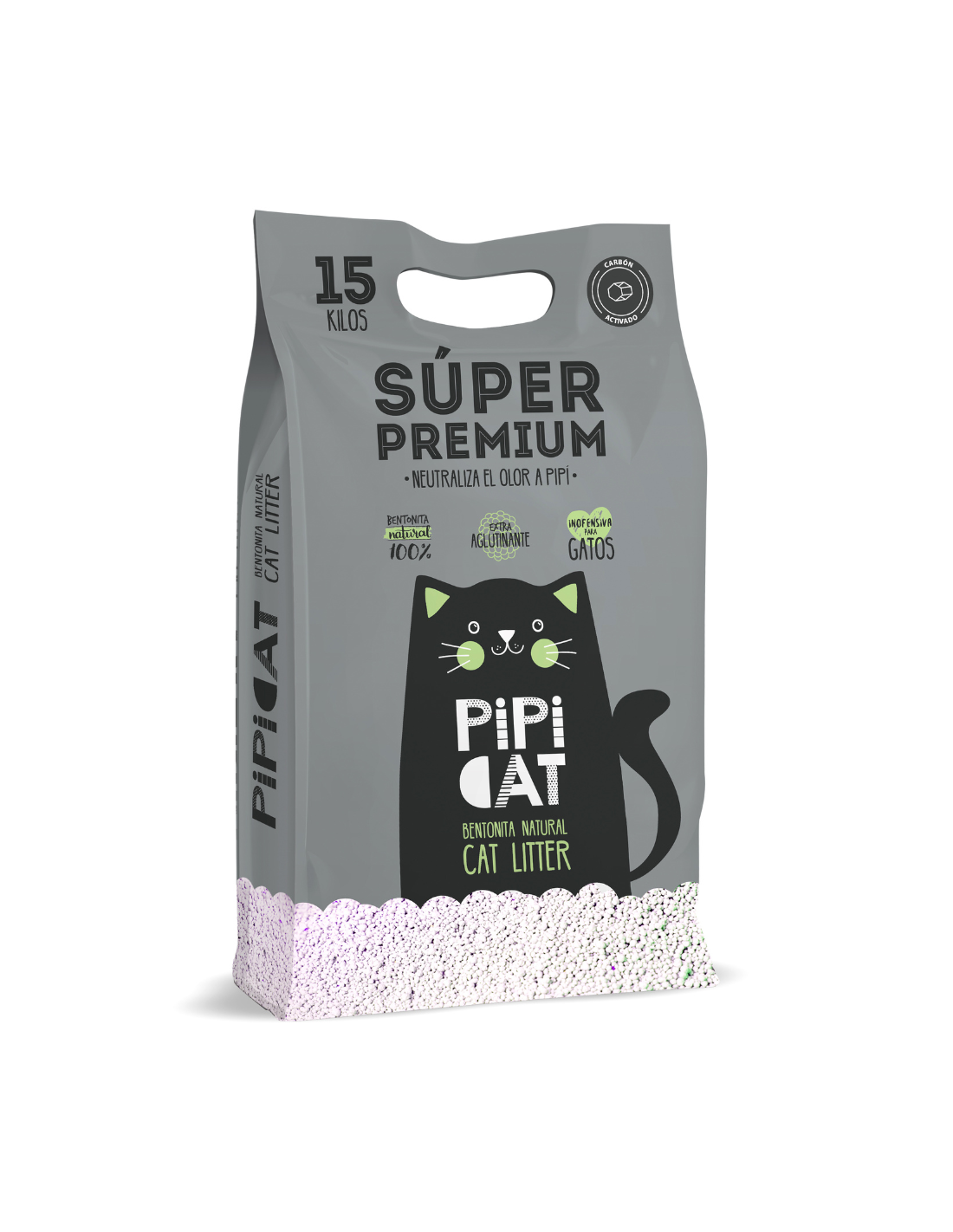 Pipicat Super Premiun con Carbón Activado y Aroma Lavanda 15 Kg