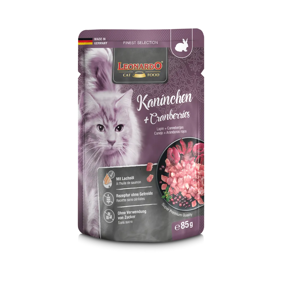 Leonardo Sachet Conejo y Arándano 85g
