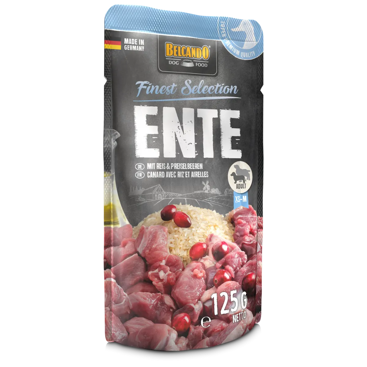 Belcando Ente Pouch Pato Arroz y Arándanos 125grs