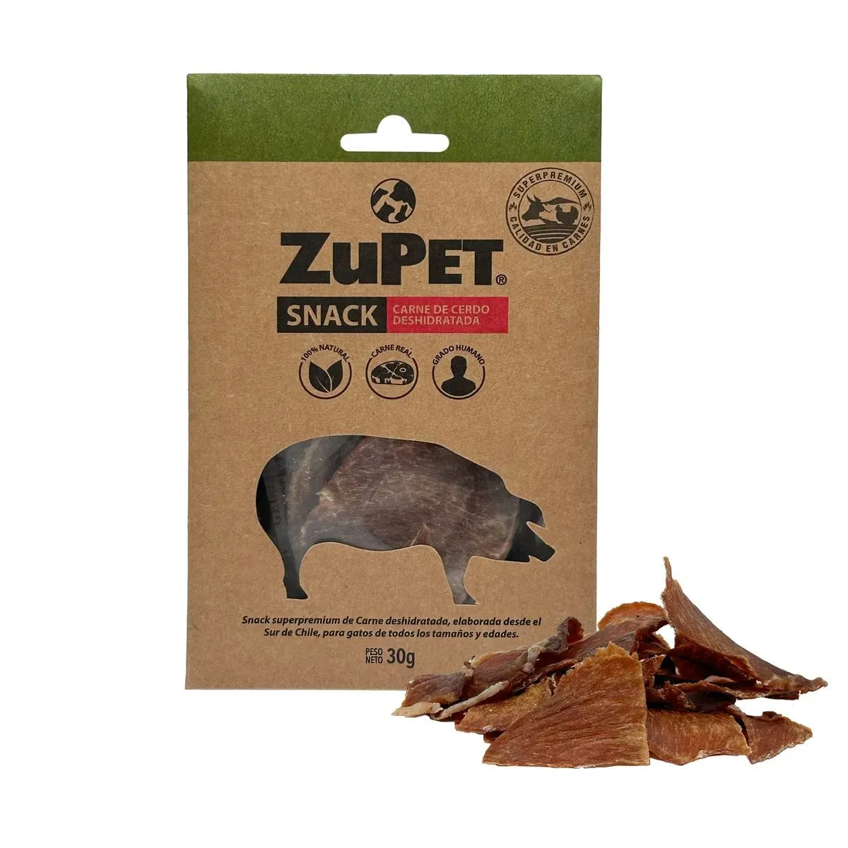 Snack Deshidratado Gato Cerdo Zupet 30gr
