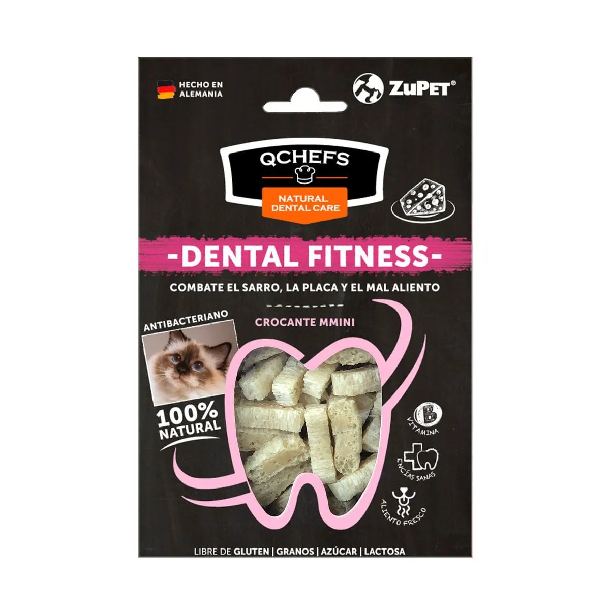 QChefs Dental Snack Crocante Mmini Gato 60gr